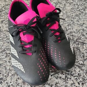 Adidas Black and Pink Soccer Cleats